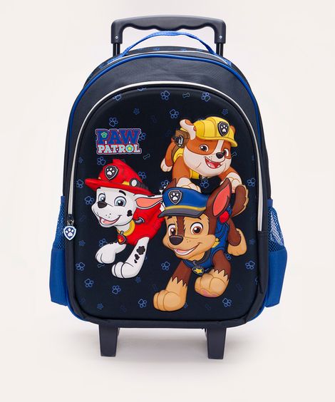 mochila de rodinha infantil patrulha canina colorida