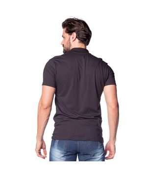 Camisa Polo Masculina Pitt Com Bolso Preto