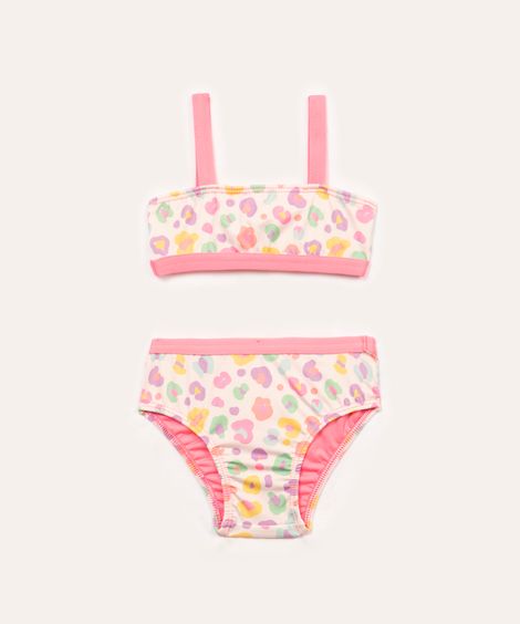 biquíni infantil animal print proteção uv colorido