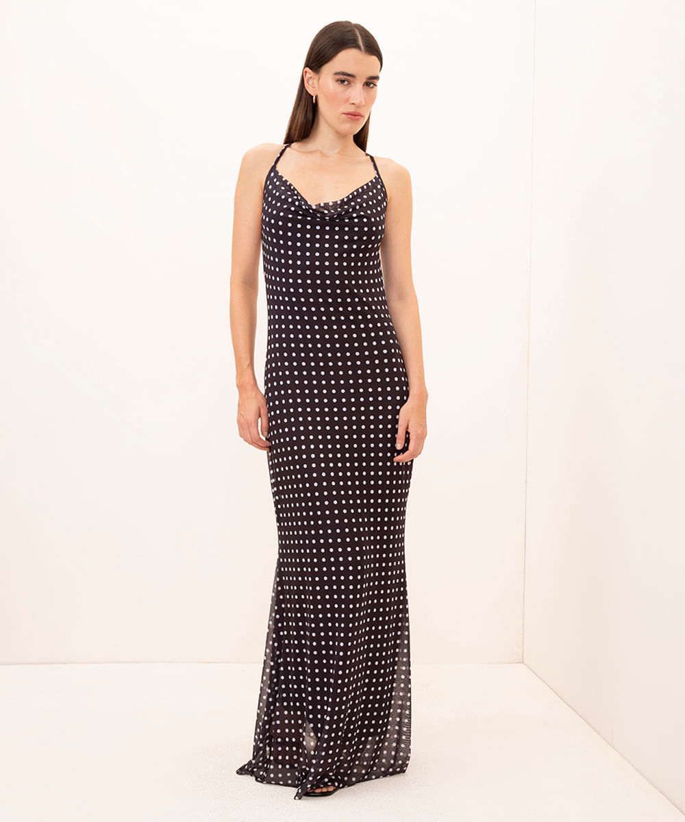 Vestido longo de tule, da C&A