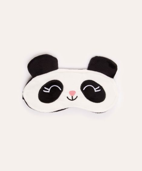 apoio de pescoço com máscara de dormir panda colorido