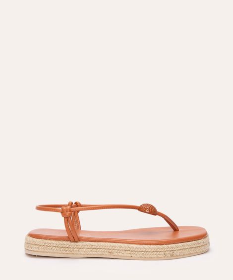 rasteirinha flatform texturizada oneself marrom