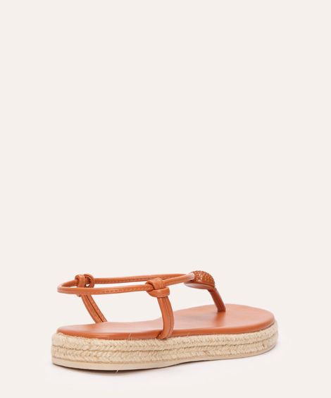 rasteirinha flatform texturizada oneself marrom