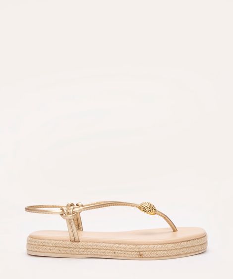 rasteirinha flatform texturizada oneself bege