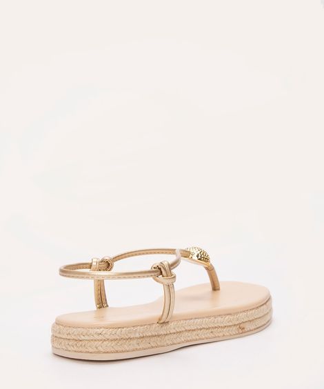 rasteirinha flatform texturizada oneself bege
