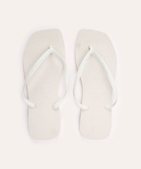 chinelo havaianas slim square branco