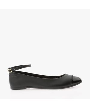 Sapatilha Bico Quadrado Chanel Feminina Preto