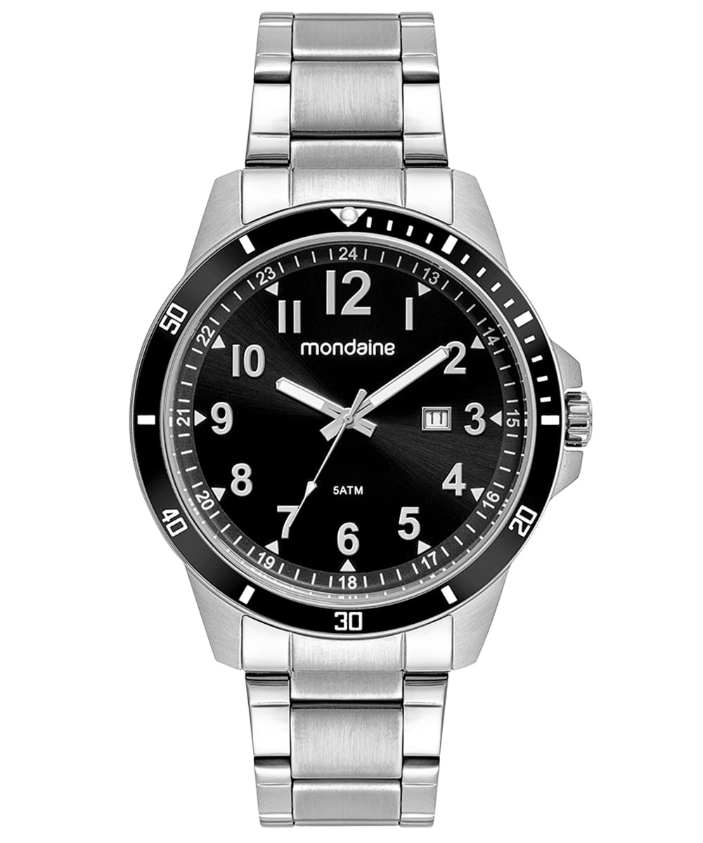 relógio mondaine analógico calendário 99673G0MVNA1KE e carteira
