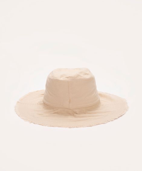 chapéu bucket com cordão bege