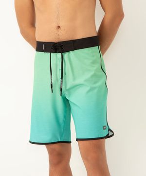 bermuda surf degradê com bolso e cordão verde