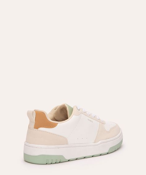 tênis casual com recorte ace branco