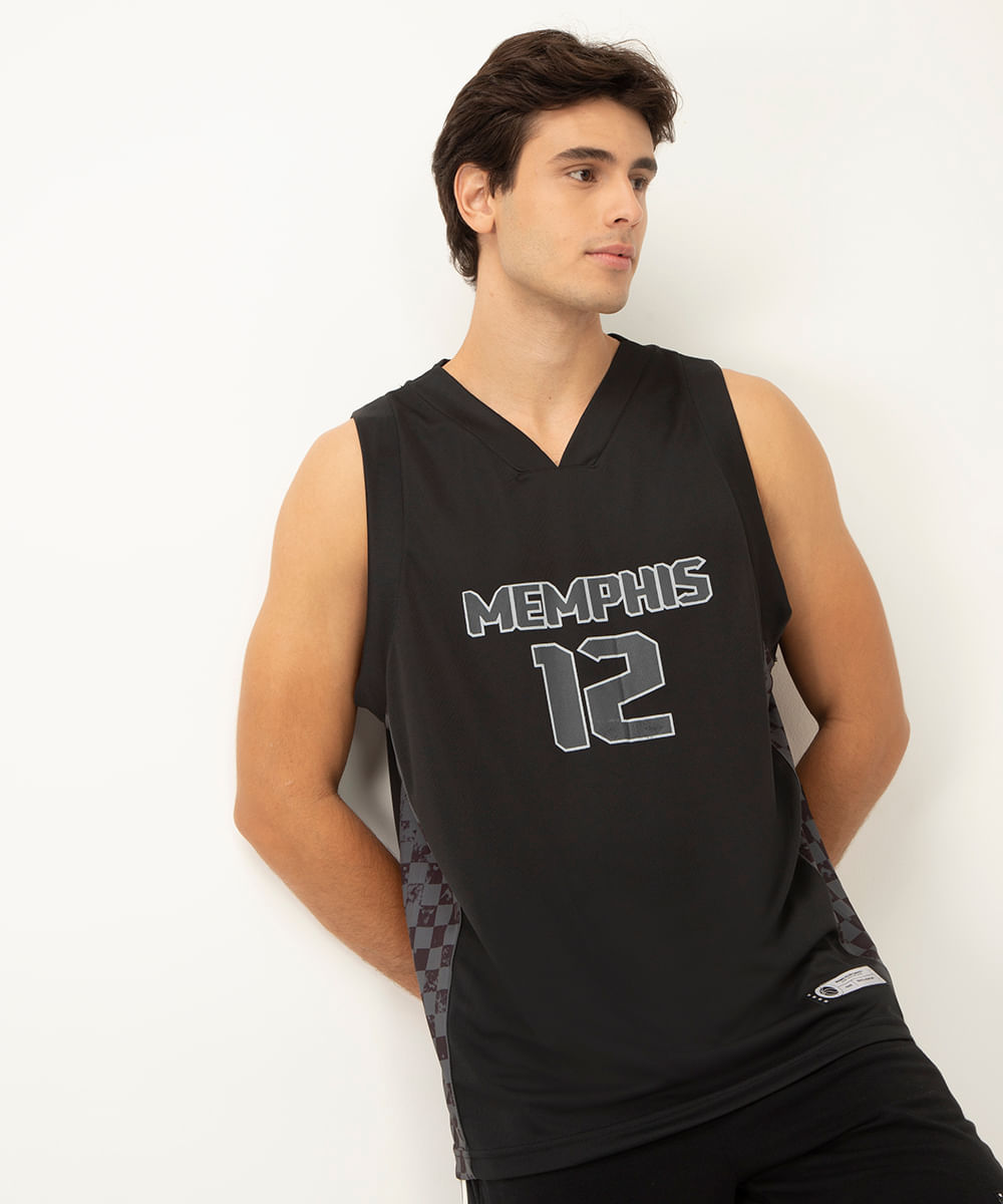 regata com recorte memphis esportiva preto