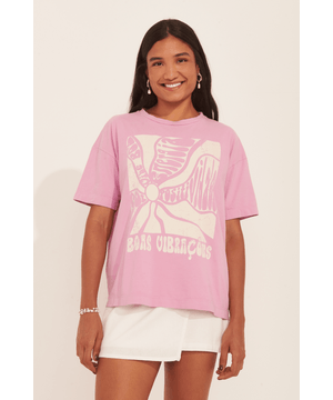 t-shirt boas vibrações Rosa