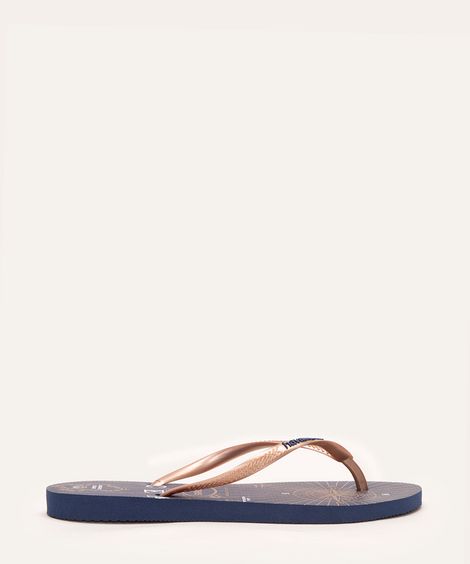 havaianas slim nautical azul marinho