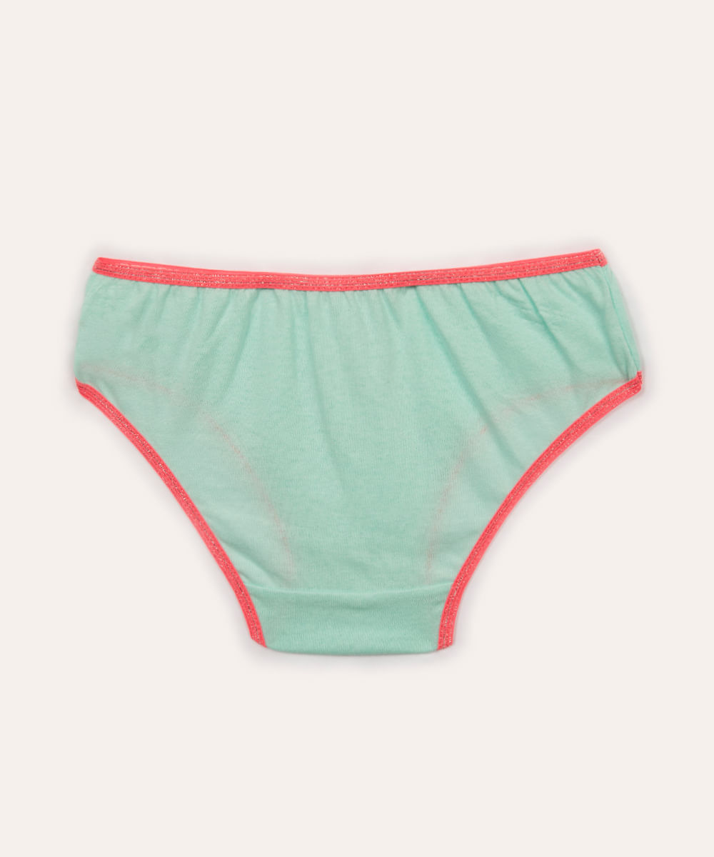 kit de 5 calcinhas de algodão panda luluca colorido