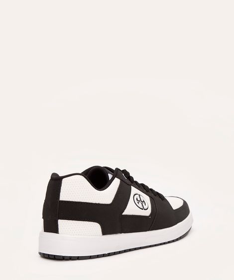 tênis casual com recortes preto