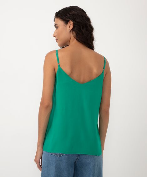 regata de viscose alça fina verde
