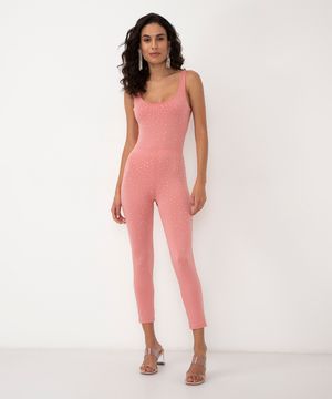 calça legging com brilho cintura alta com elástico rosa