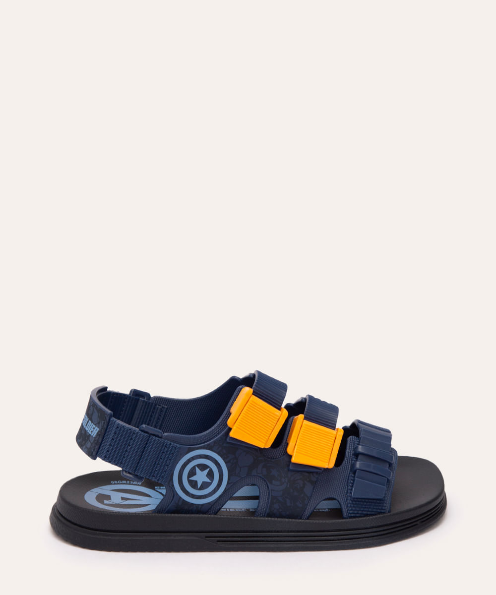 papete infantil marvel com travas azul