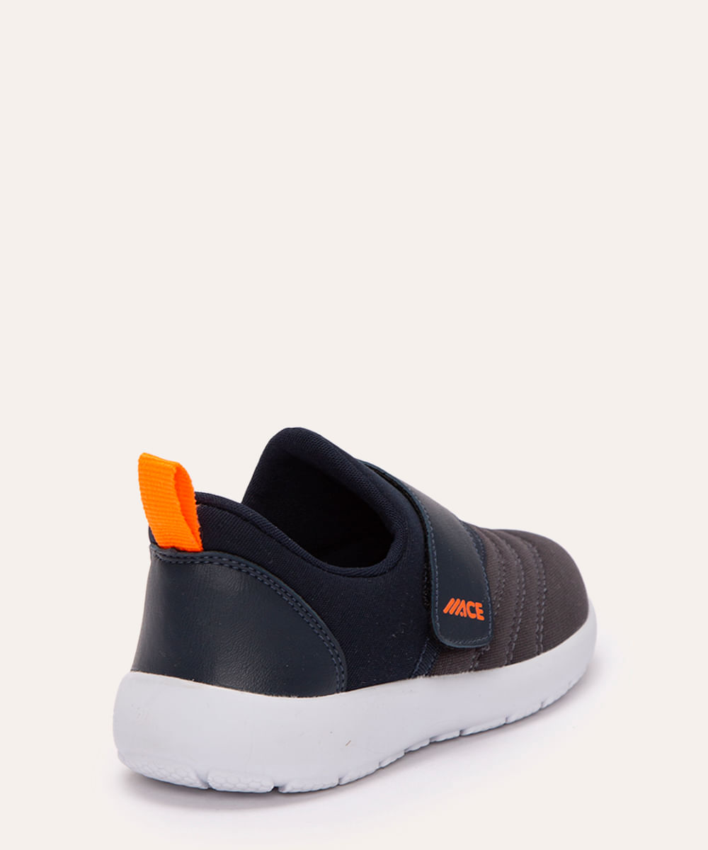 tênis infantil com velcro azul marinho