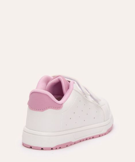 tênis infantil com velcro branco