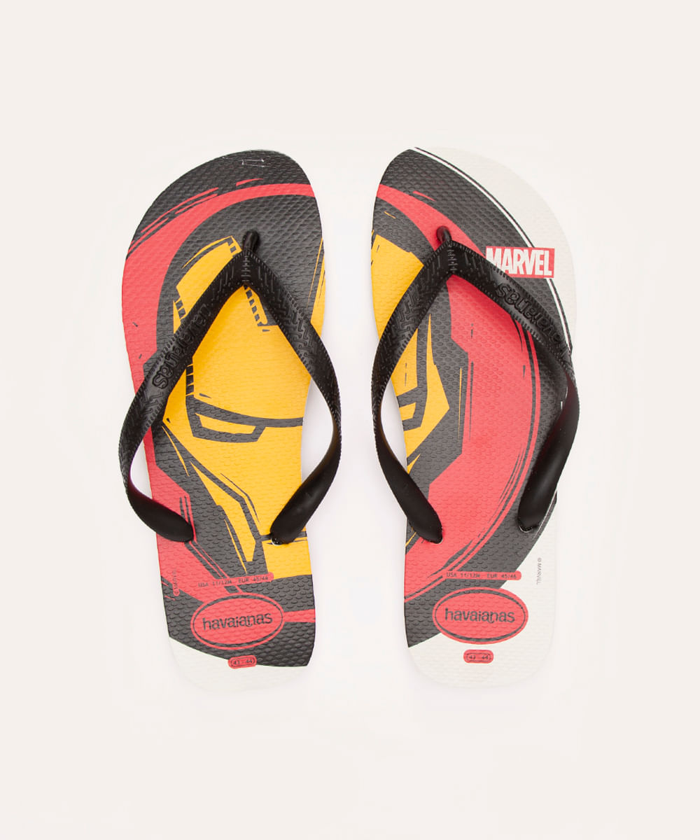 chinelo havaianas marvel spider BRANCO