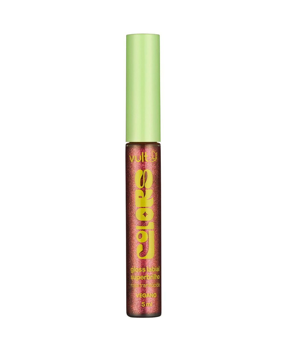 vult colors gloss labial super brilho rosa translúcido 5ml