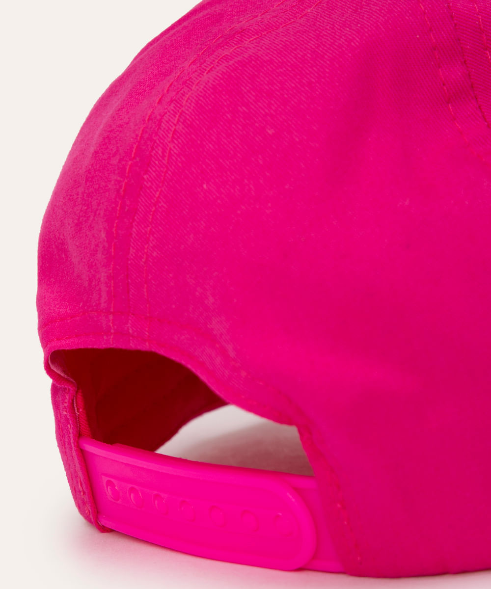 boné infantil de sarja bordado barbie aba curva rosa