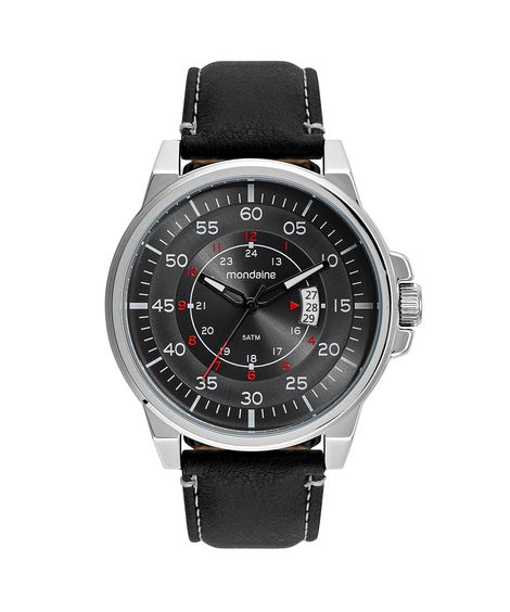 relógio analógico com calendário mondaine 32562G0MVNH2KE com pulseira