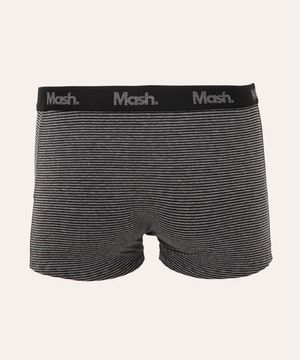 kit de 3 cuecas boxer listradas mash cinza mescla escuro