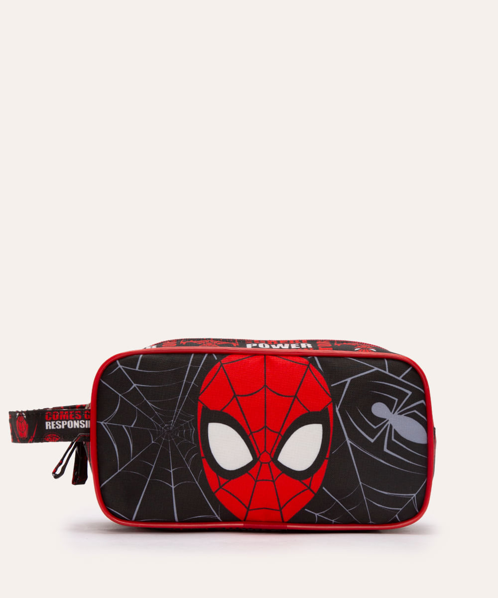 necessarie infantil homem aranha com alça preta