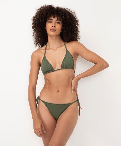 biquíni calcinha tanga laço cortininha com proteção uv verde