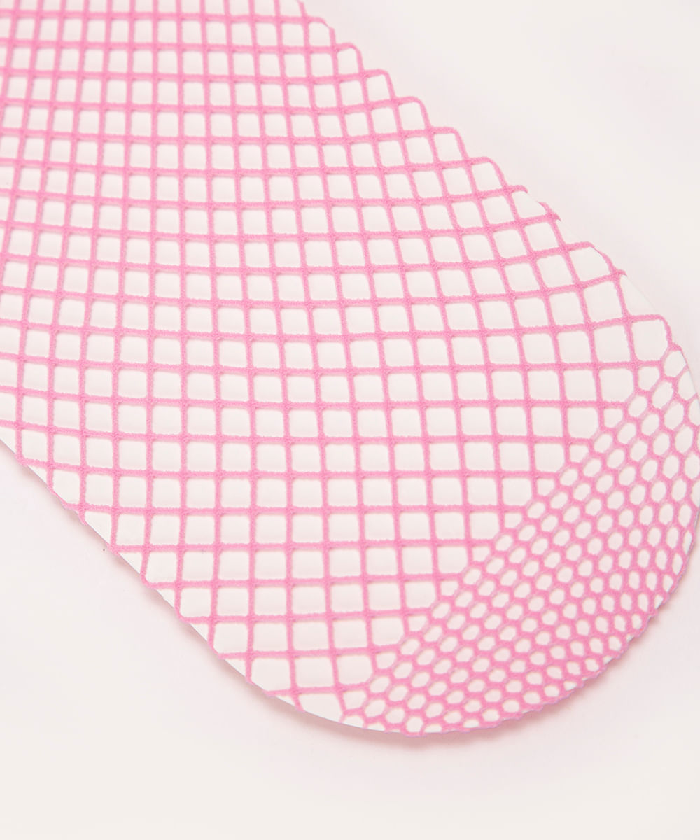 meia arrastão cano baixo rosa médio