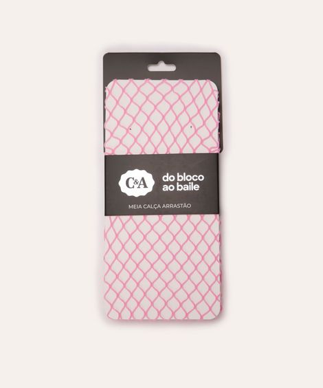 meia calça arrastão rosa médio rosa