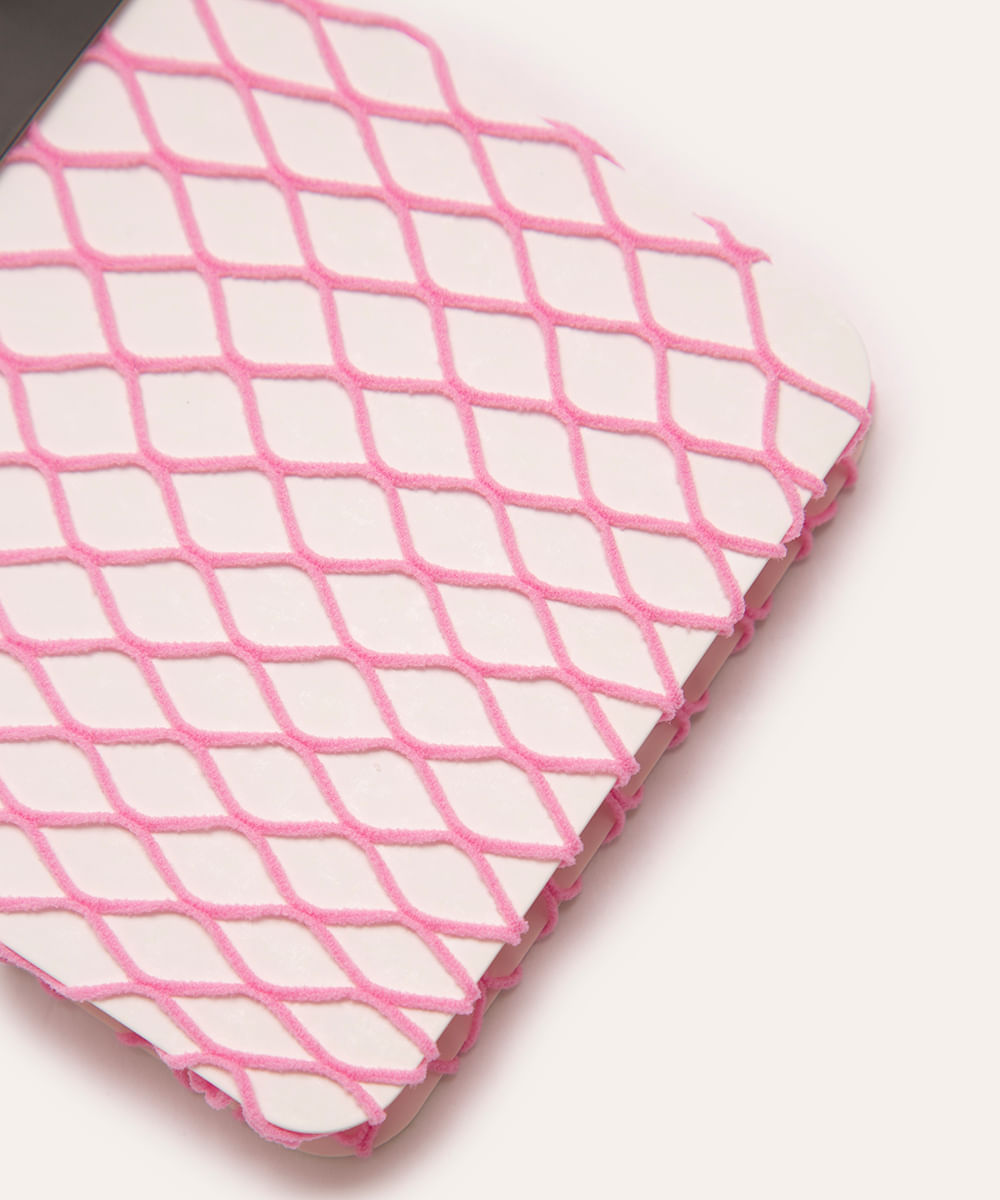 meia calça arrastão rosa médio rosa