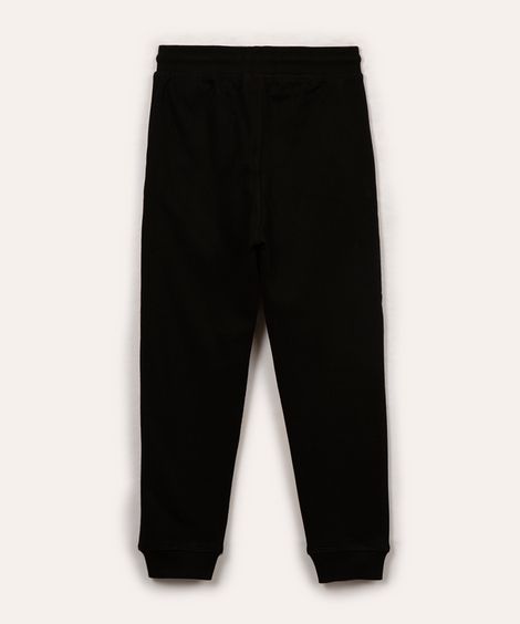 calça de moletom infantil jogger com bolsos preto