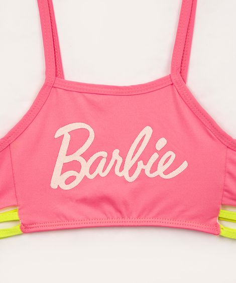 biquini infantil barbie proteção uv pink