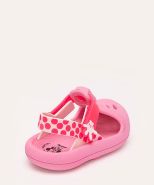 sandália infantil soft minnie grendene rosa