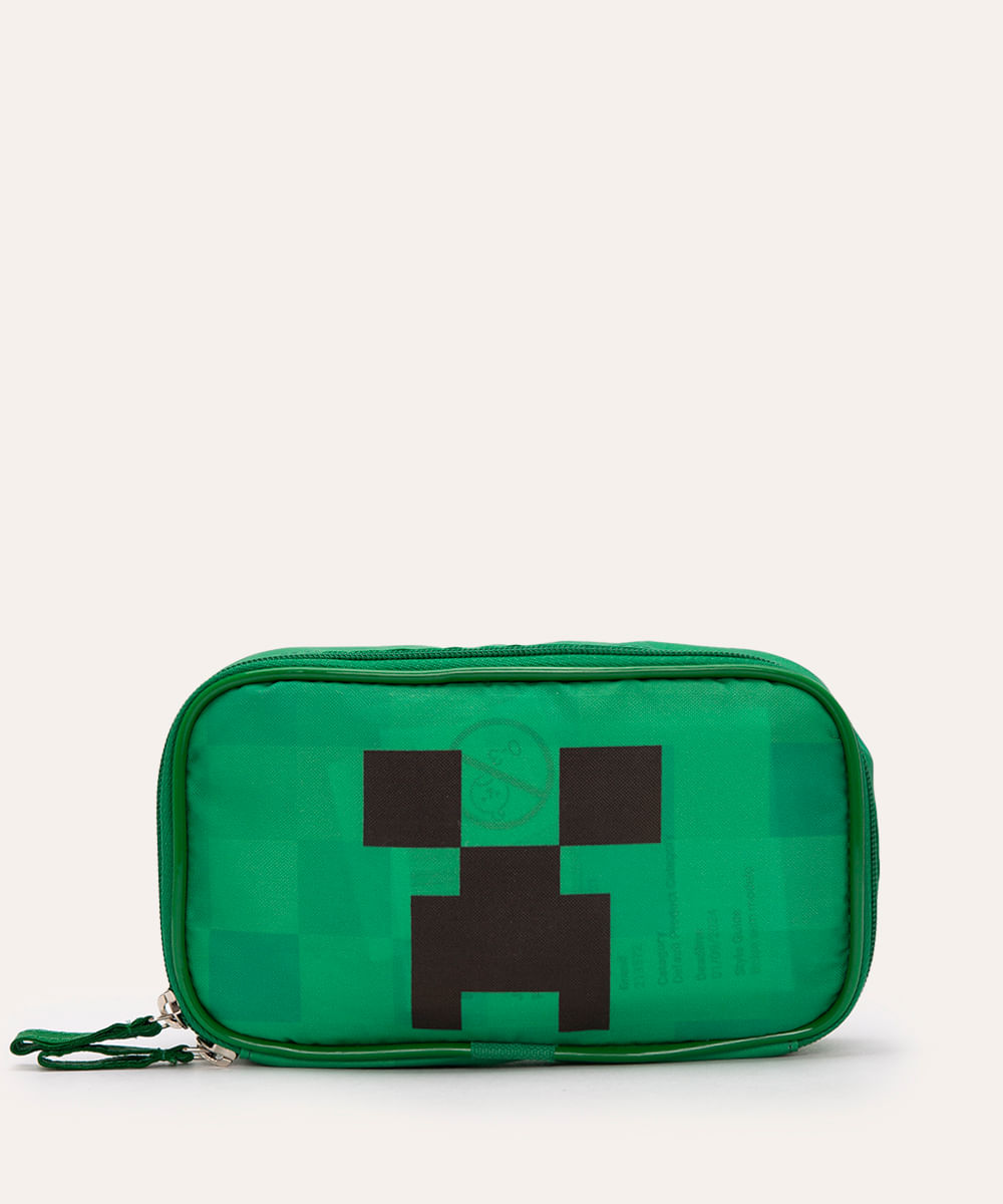 necessaire infantil minecraft colorido