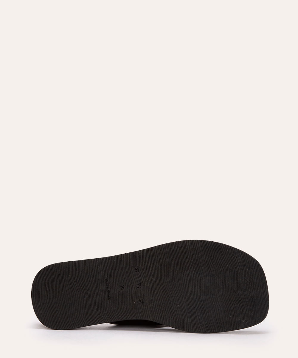 sandália flatform de dedo oneself preto