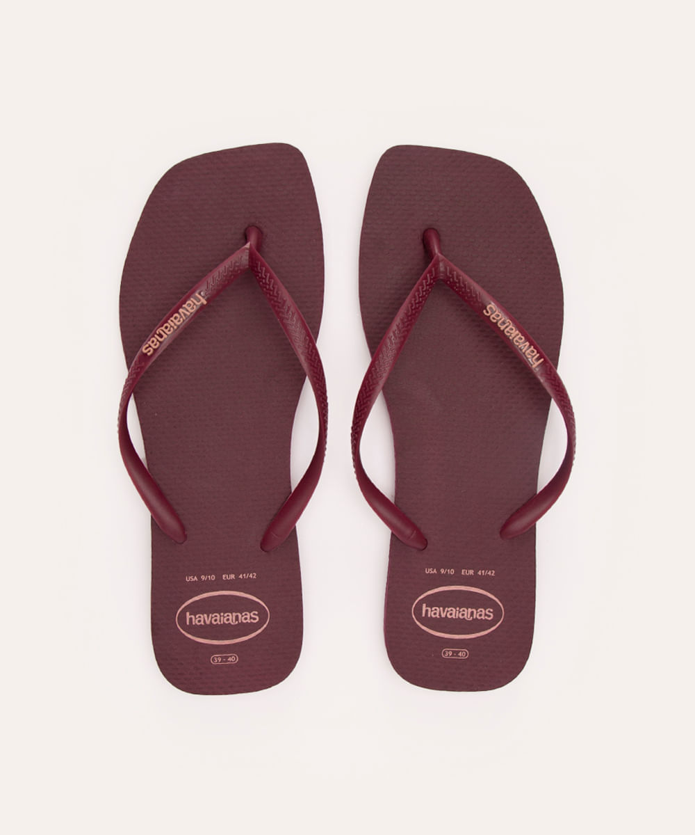 chinelo havaianas slim square roxo