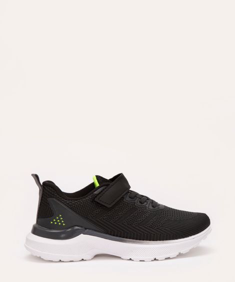 tênis infantil com velcro preto