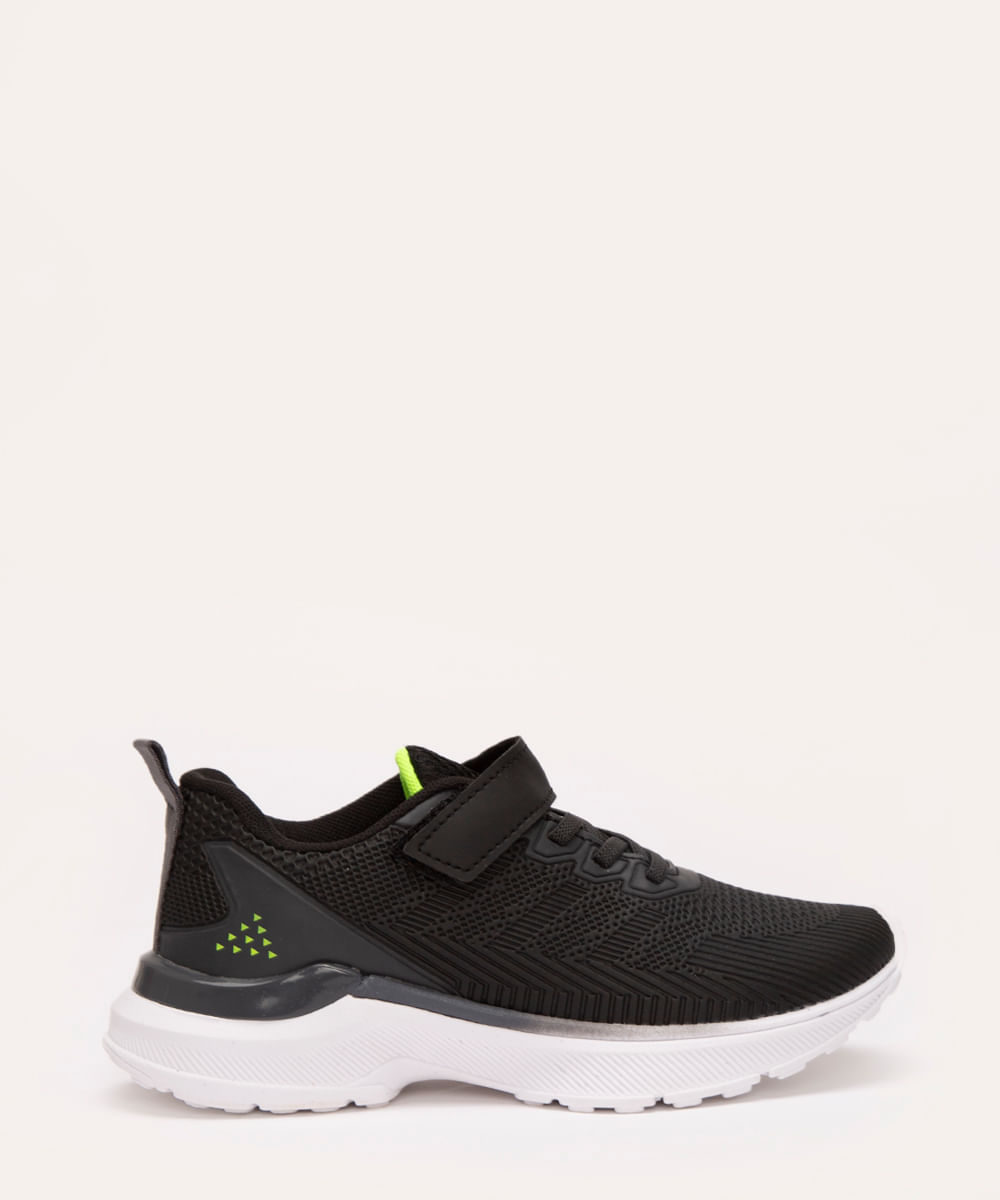 tênis infantil com velcro preto