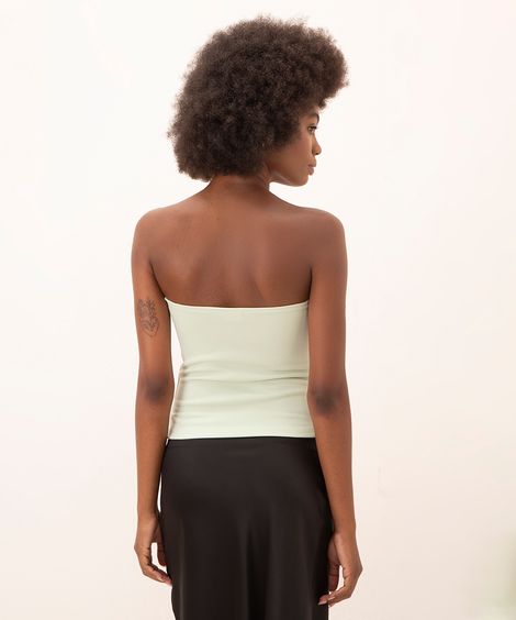 blusa decote reto sem alça mindset verde