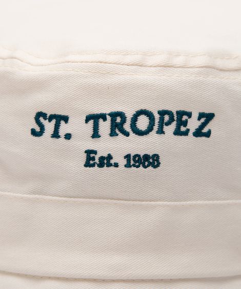 chapéu bucket bordado st tropez off white