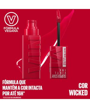 batom líquido ny superstay vinyl ink wicked