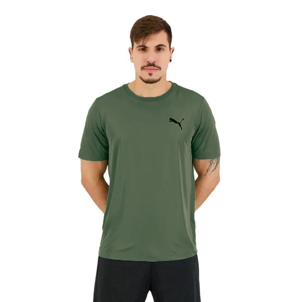 Camiseta Puma Active Small Logo Masculina Verde