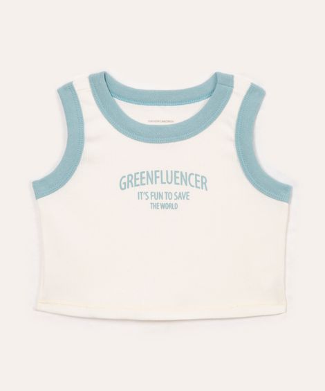 cropped infantil greenfluencer ciclos off white