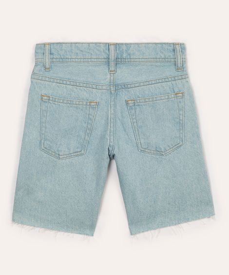 bermuda jeans infantil destroyed ciclos azul