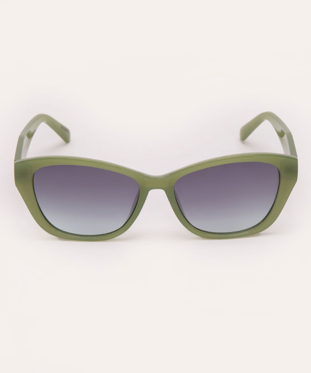 óculos de sol oval verde